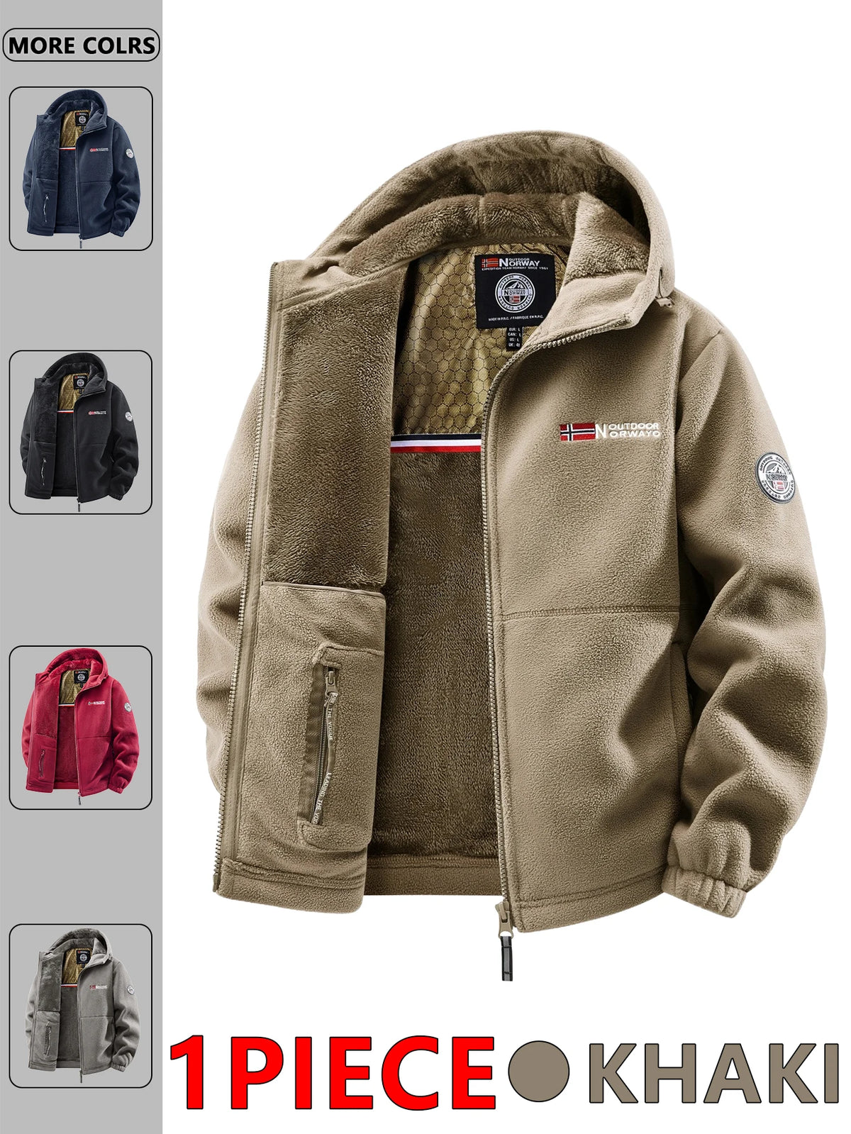 Men's Winter Jacket Men's Autumn and Winter Outdoor Hooded Jacket, Single Piece, Suitable for Everyday Wear at Home, Travel, Parties, Commuting, Outdoor Fashion, Versatile, Stylish, Streetwear, Travel Apparel.