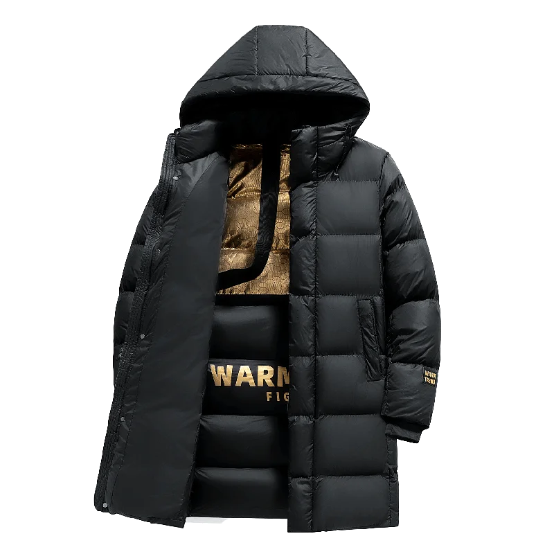 New Hood Waterproof Parkas Men Warm Winter New Long Casual Thick Warm Jacket Coat Men Outwear Fashion Pockets Parka Jacket