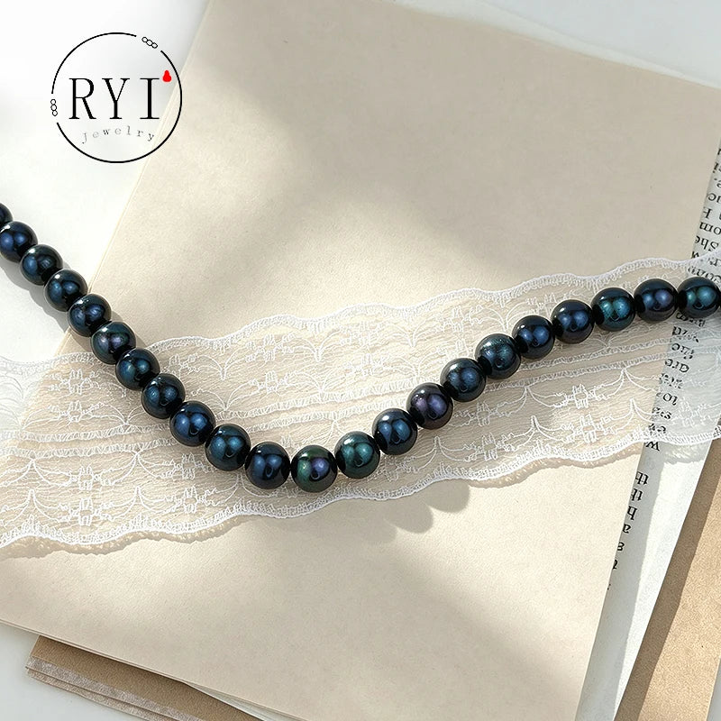 Natural Freshwater Pearls 9-10mm Round Scattered Beads DIY Handmade Bead String Material Accessories Gift