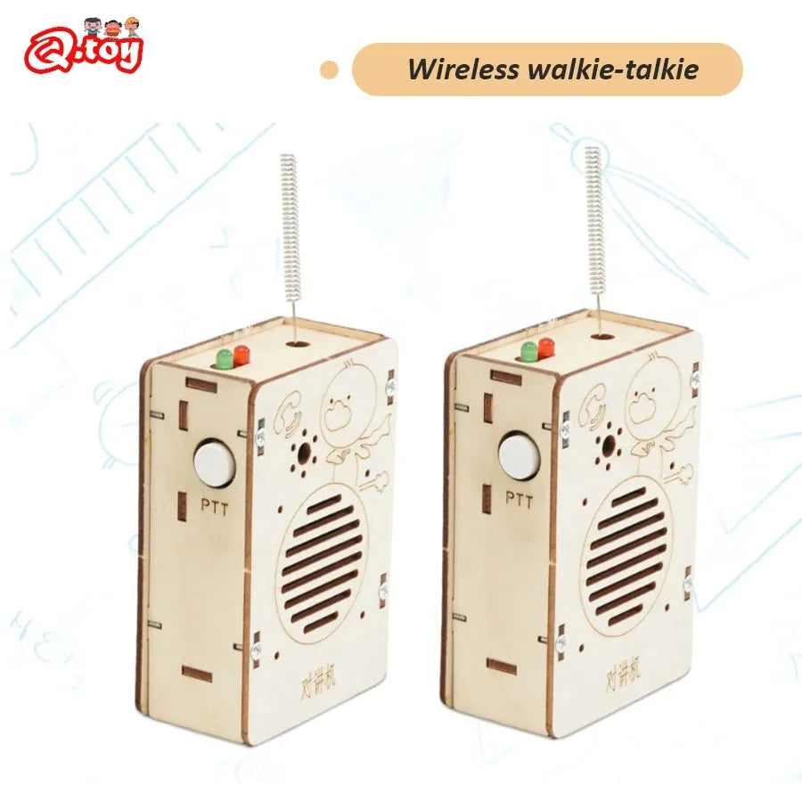 STEM DIY Wireless Walkie Talkie Model Physics Science Experiment Kit School Science Project Supplies Gift Kids Educational Toy