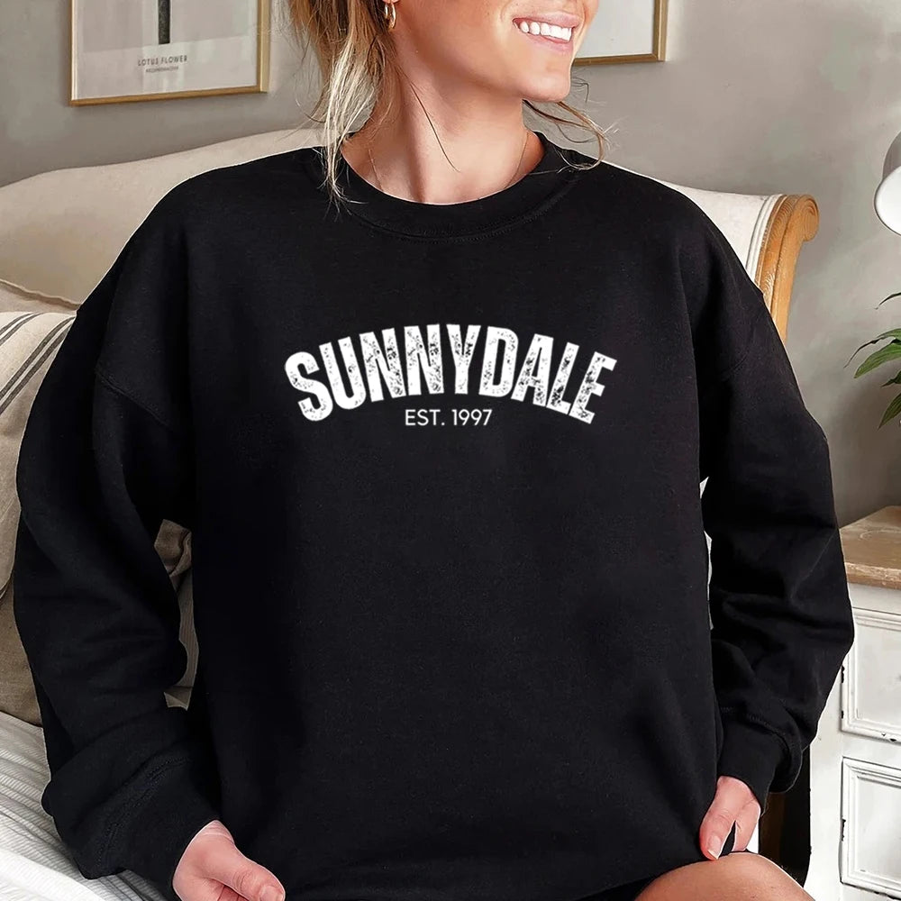 Vintage Buffy The Vampire Slayer Sweatshirt Sunnydale Shirt Buffy Sweater Tv Show Pullover Trendy Long Sleeves Sweatshirts