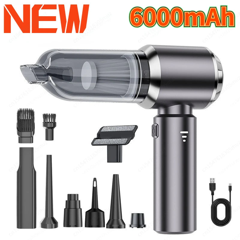 Wireless Handheld Car Vacuum Cleaner with Brushless Motor, High Power Portable Cleaner, Powerful Air Duster for Home Appliances