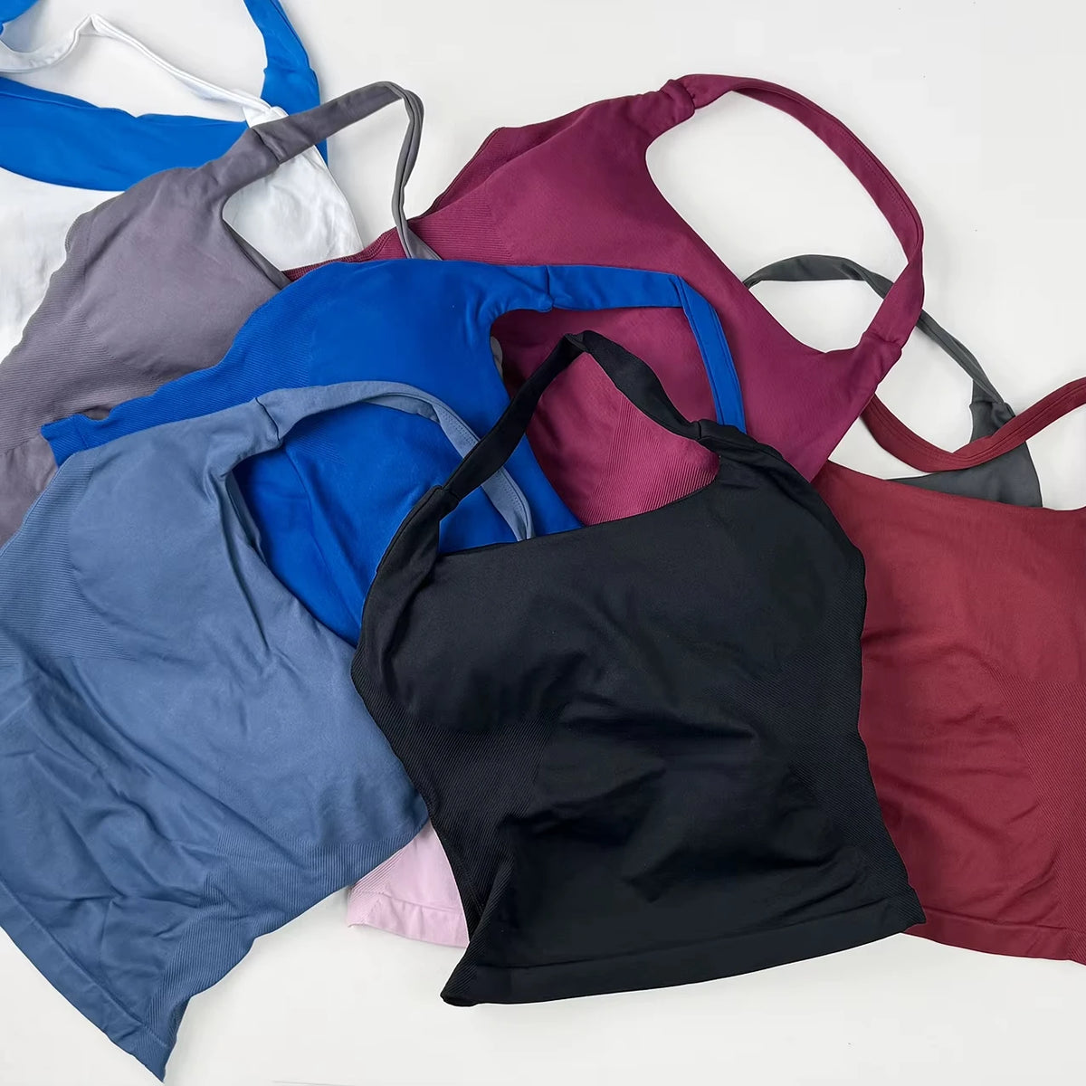 Set Women Gym 1-2pcs Gym Set Women Backless Tank Tops High Waist Scrunch Seamless Shorts High Waist Yoga Leggings Workout Sets Gym Suit