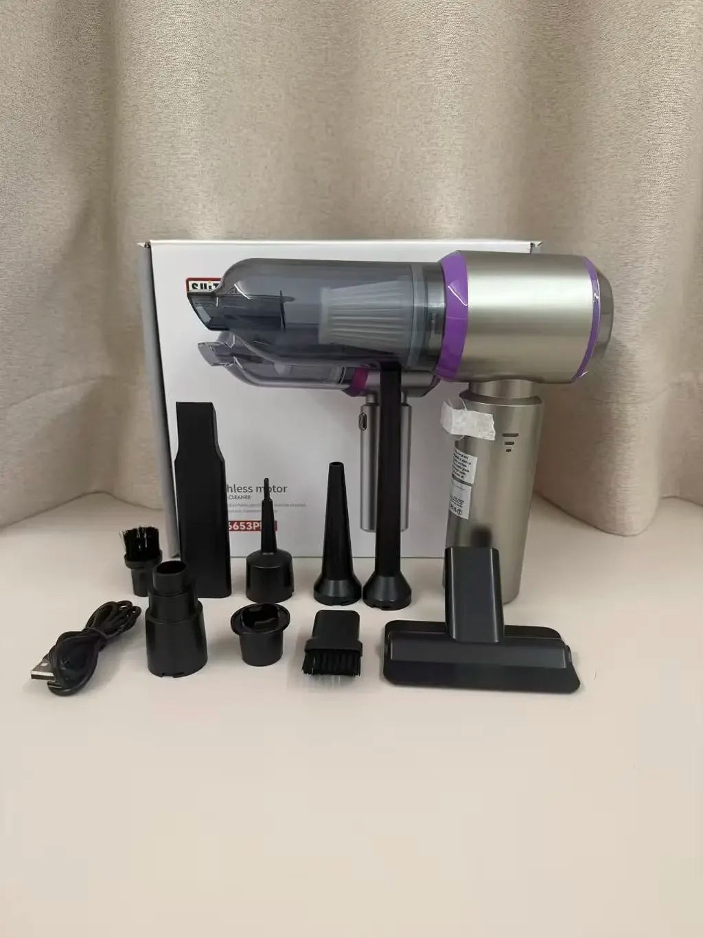 4 In 1 Portable Handheld Vacuum Cleaner, 1 Count Rechargeable Cordless Vacuum Cleaner for Car, Cordless Air Duster, Cordless Dus