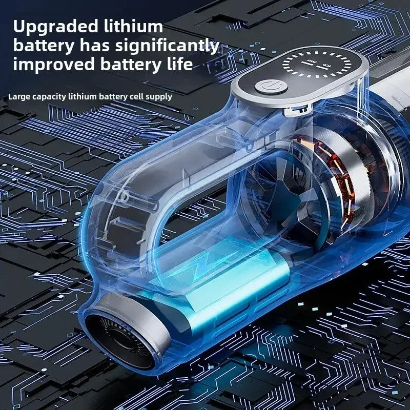 Portable Wireless Handheld Vacuum Cleaner, One-Button Dust Removal, Dual Function Suction and Blowing, High Power Portable Clean