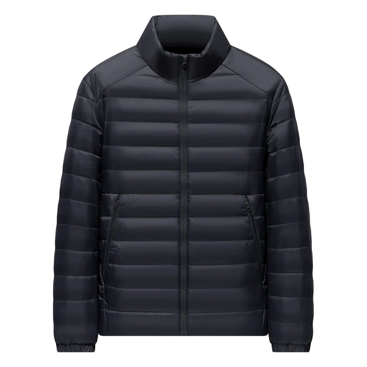 Men's Stand Collar Down Cotton-Padded Jacket Winter Lightweight Warm Cotton Windproof Jacket Casual Jacket