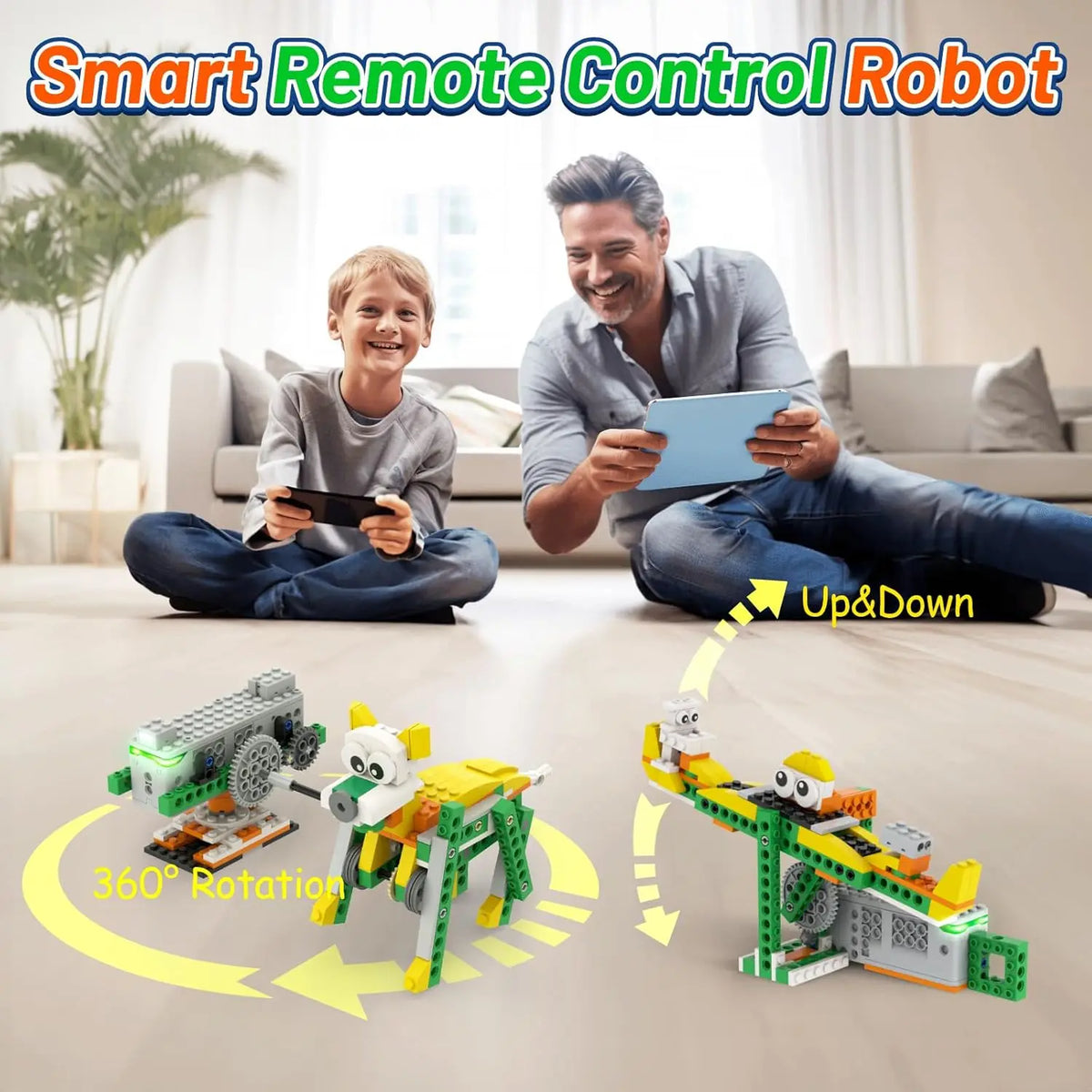 Apitor Q 20-in-1 STEM Robot Kit for Kids 6-12 with 233 Pcs APP RC Car Programmable Coding Toy Color & Infrared Sensor Birthday G
