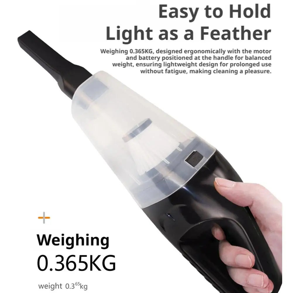 High Power Hand Held Car Vacuum Cleaner Portable Auto Interior Cleaning Tool with Attachments 12V Mini Auto Dust Collector