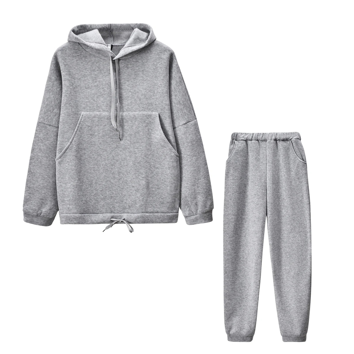 Hot Sale Europe and the United States Spring and Autumn Fashion Big Pocket Solid Color Sweater Leisure Two-piece Set