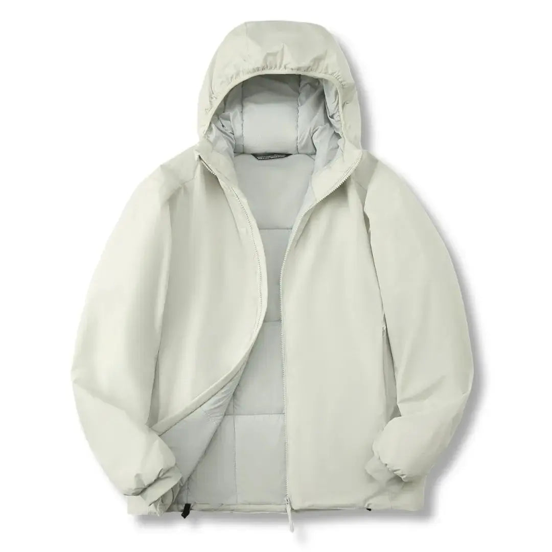 Ultra-warm Lightweight Jacket Men Windproof Hooded Outdoor Sports Coat Male Winter Clothes Warmer Fashion Multi-color Black Blue