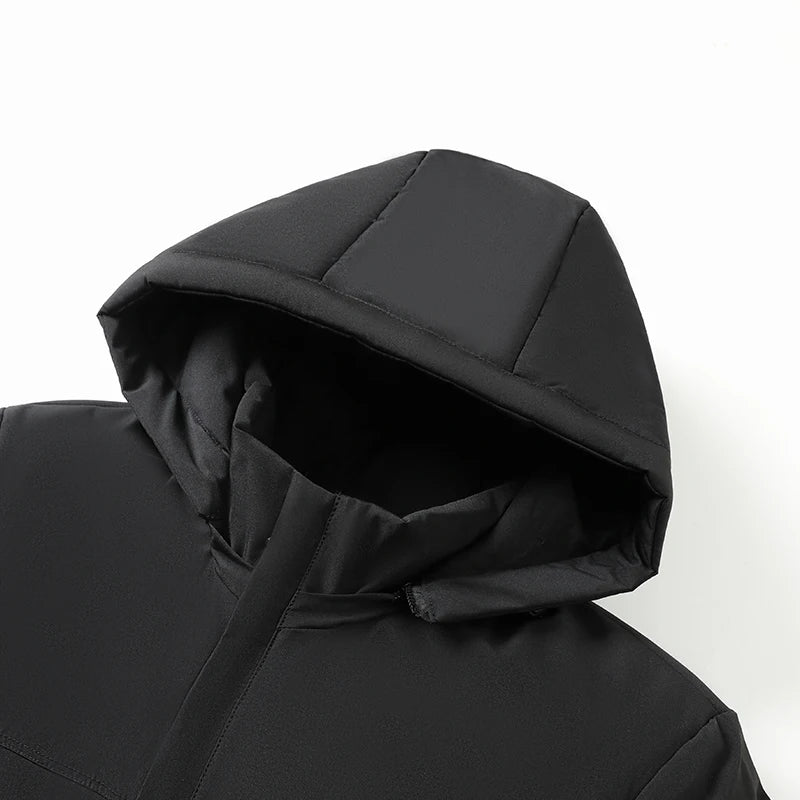 Premium Quality Man Cotton-Padded Jacket Zipper Pocket Thickened Flannel Hooded Winter New Cotton Coat Casual Fashion Men's Wear