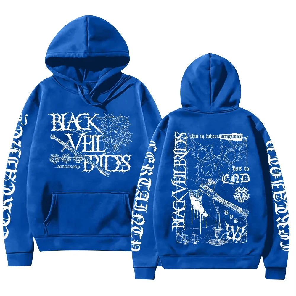 Black Veil Brides Rock Band Poster Graphic Print Hoodie Men Women Streetwear Fashion Sweatshirts Wommen Men Oversized Pullover