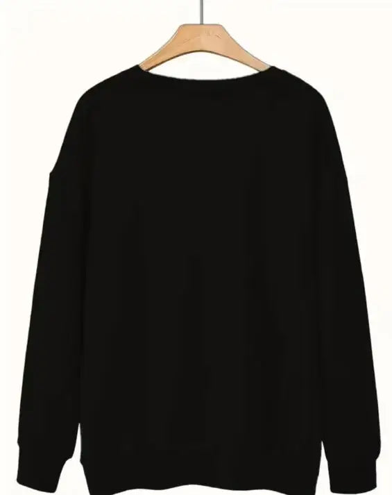 Sweatshirt Vintage Crewneck Sweatshirt Women Funny CAPITAL LETTER Print Oversized Pullover Y2k Streetwear Harajuku Loose Tops Winter Warm Long Sleeve Clothes Female