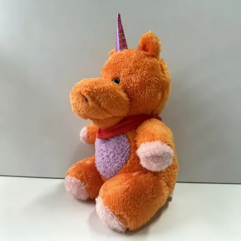 Stuffed Animal Plush New Anime Buddy The Unicorn Plush Toy Buddy Anime Soft Stuffed Animal Doll Orange Unicorn Plushie Home Decor Collectible Gift