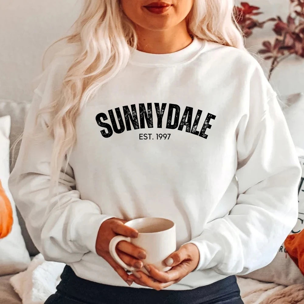 Vintage Buffy The Vampire Slayer Sweatshirt Sunnydale Shirt Buffy Sweater Tv Show Pullover Trendy Long Sleeves Sweatshirts