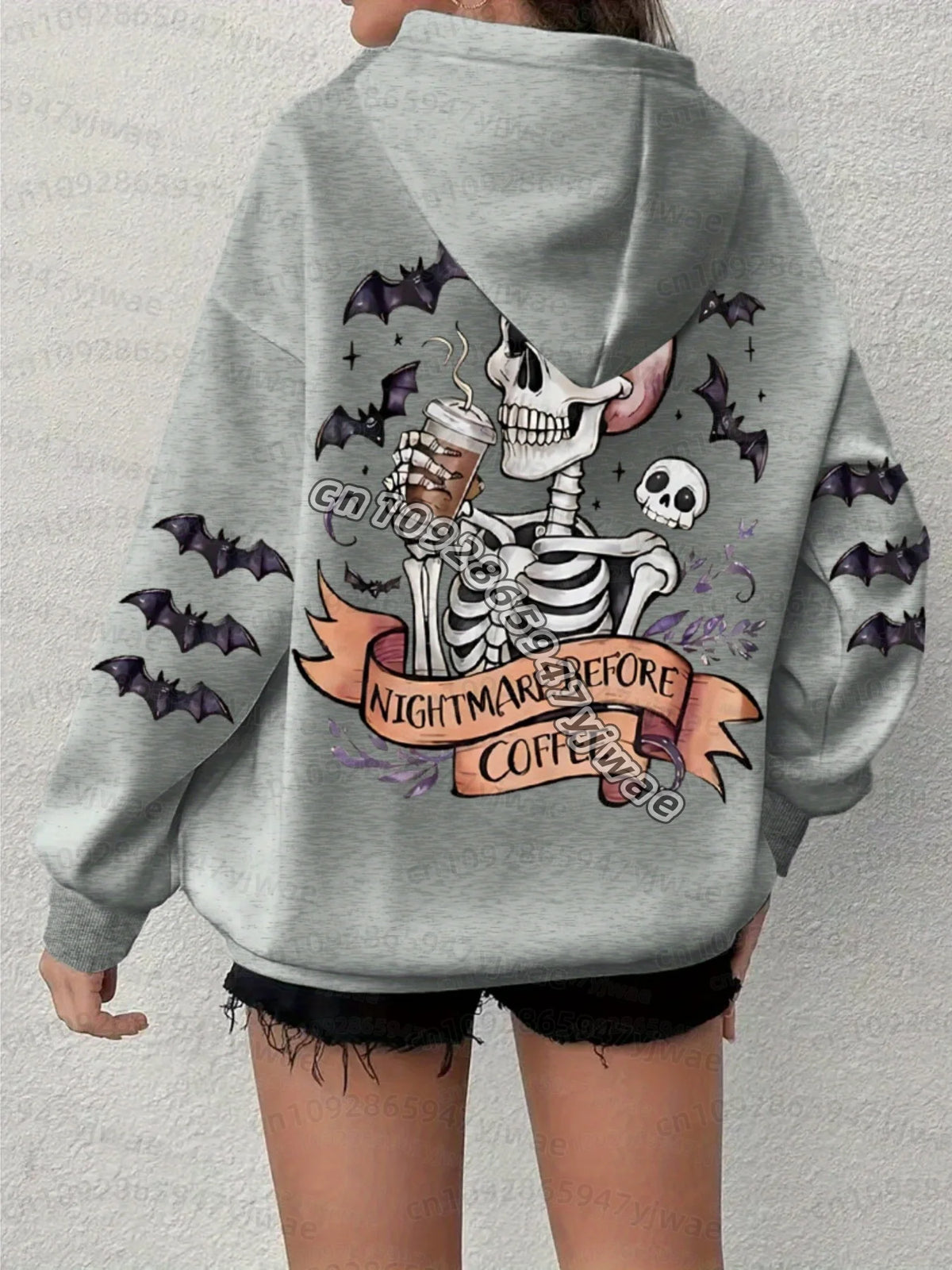 26 Winter Women 3D Halloween Bskeleton print =hooded Hoodie Graphic Pullover Party Sweatshirt Men Women Hoodies