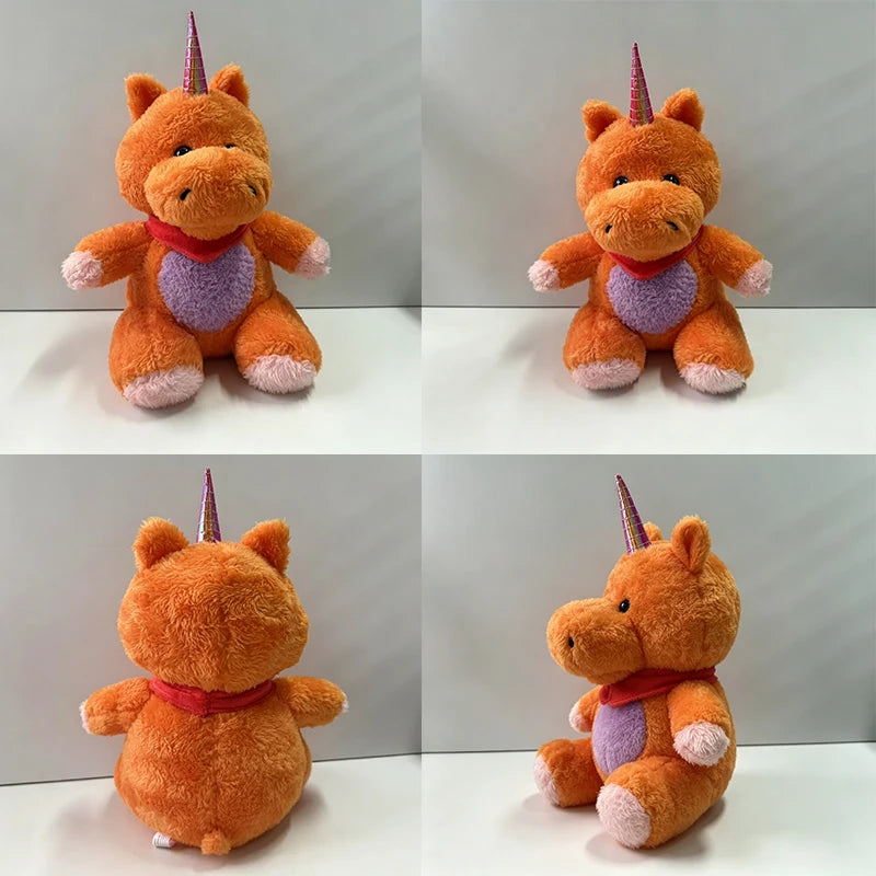 Stuffed Animal Plush New Anime Buddy The Unicorn Plush Toy Buddy Anime Soft Stuffed Animal Doll Orange Unicorn Plushie Home Decor Collectible Gift