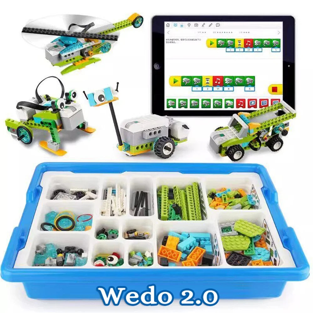 Compatible with WeDo 2.0 Core Kit STEAM Educational Robot Building Blocks Set Scratch 3.0 Programmable Technical Bricks