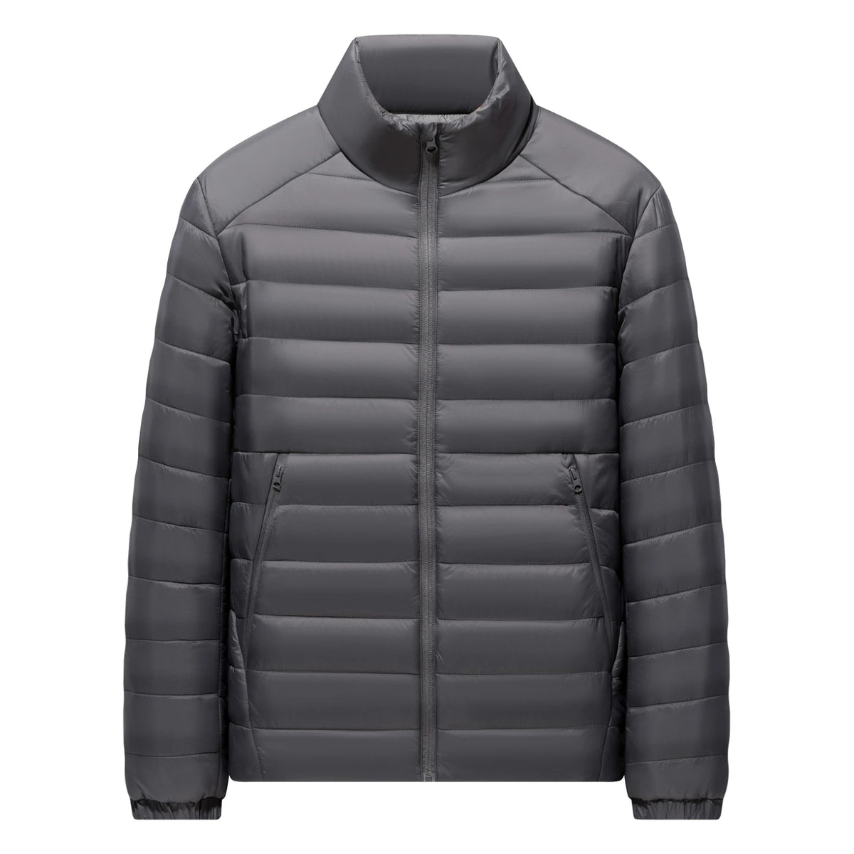 Men's Stand Collar Down Cotton-Padded Jacket Winter Lightweight Warm Cotton Windproof Jacket Casual Jacket
