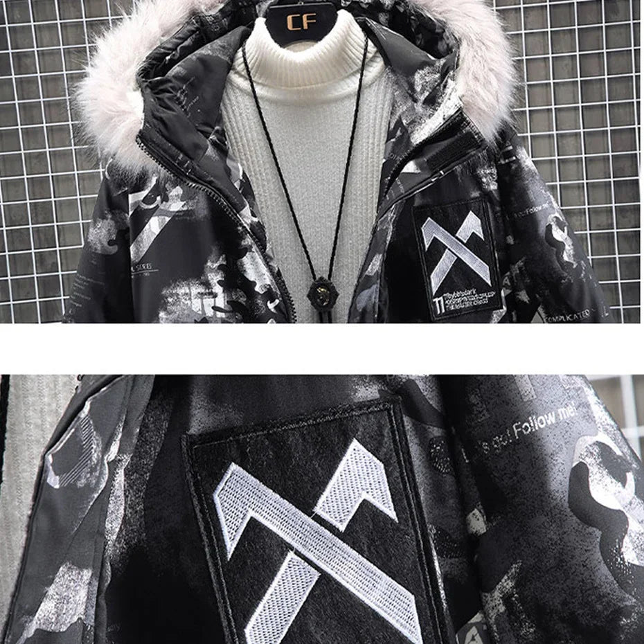 12XL 10XL Plus Size Camo Parkas Men Winter Thick Jacket Camouflage Coat Fashion Casual Cargo Parkas Male Big Size 12XL
