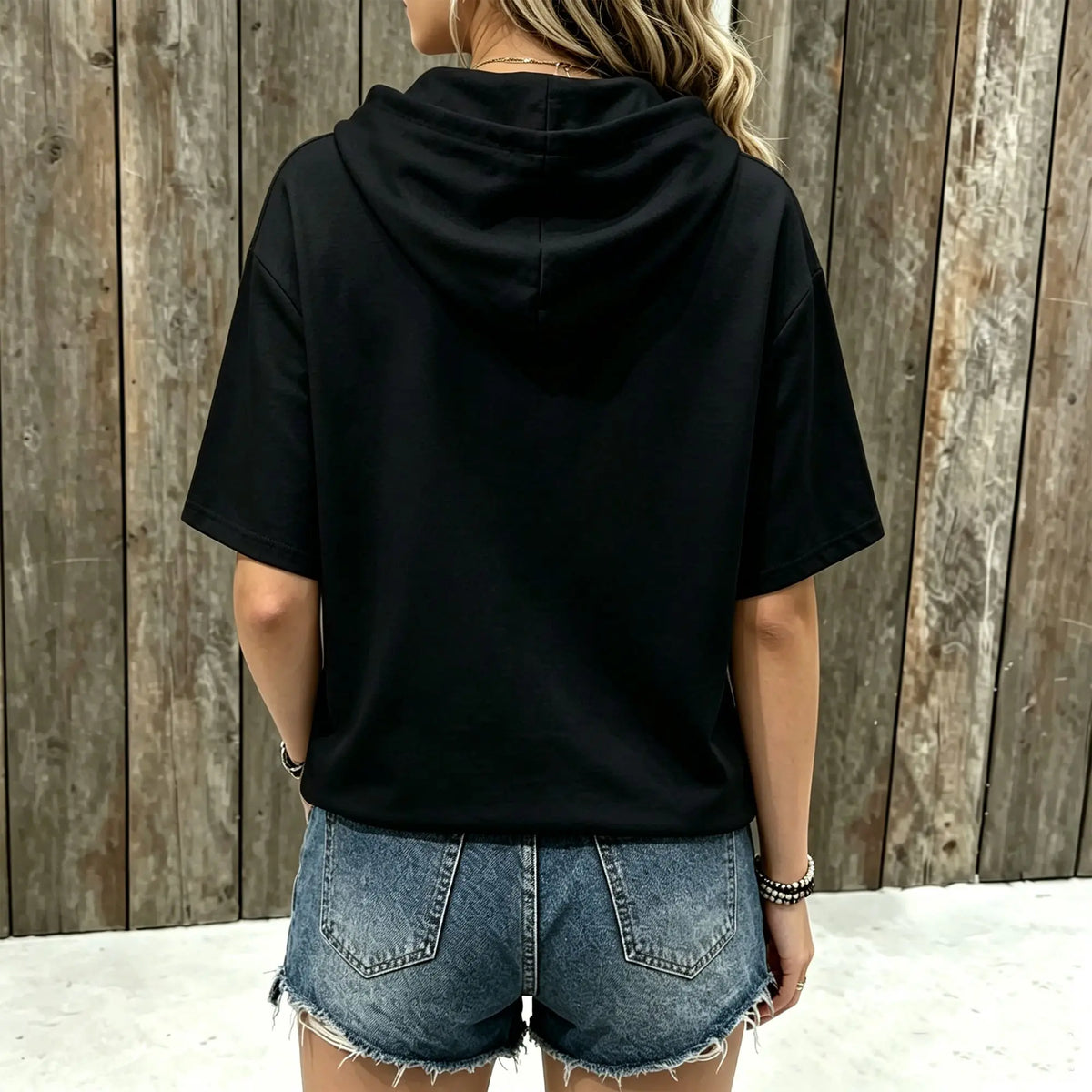 `Women Short Sleeve Hooded T‑Shirt Yellowstone National Park Graphic Print Spring Summer Loose Hoodie Tee Streetwear Casual Short Sleeve Hood Tops`