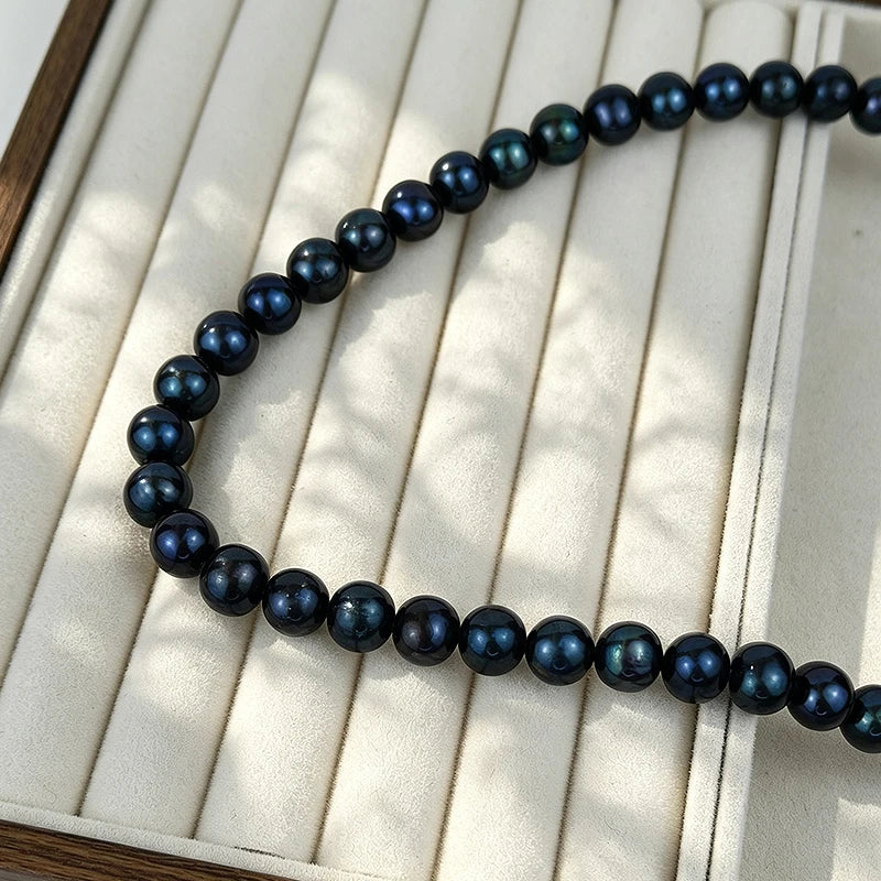 Natural Freshwater Pearls 9-10mm Round Scattered Beads DIY Handmade Bead String Material Accessories Gift