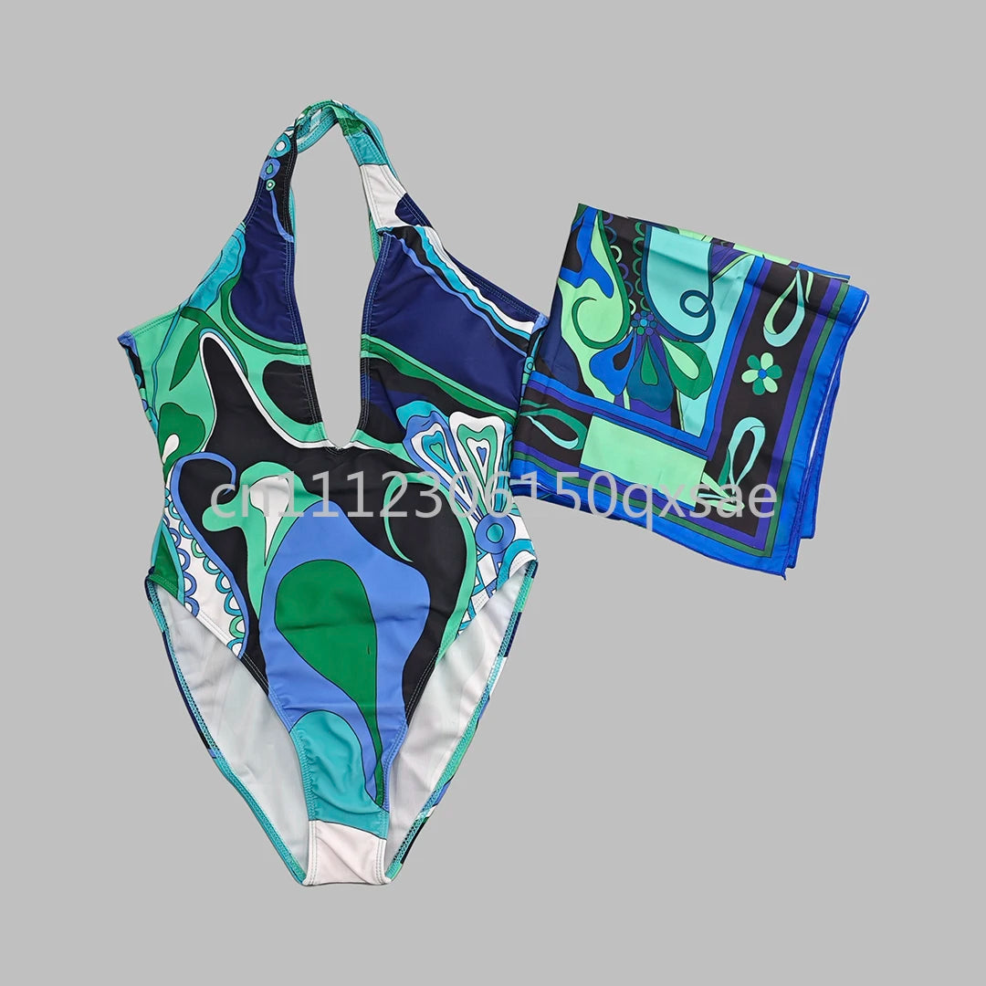 Classic Women's Headband Scarf Swimsuits with Letter Signature Logo Sexy Bikini Sets Beachwear Swimwear