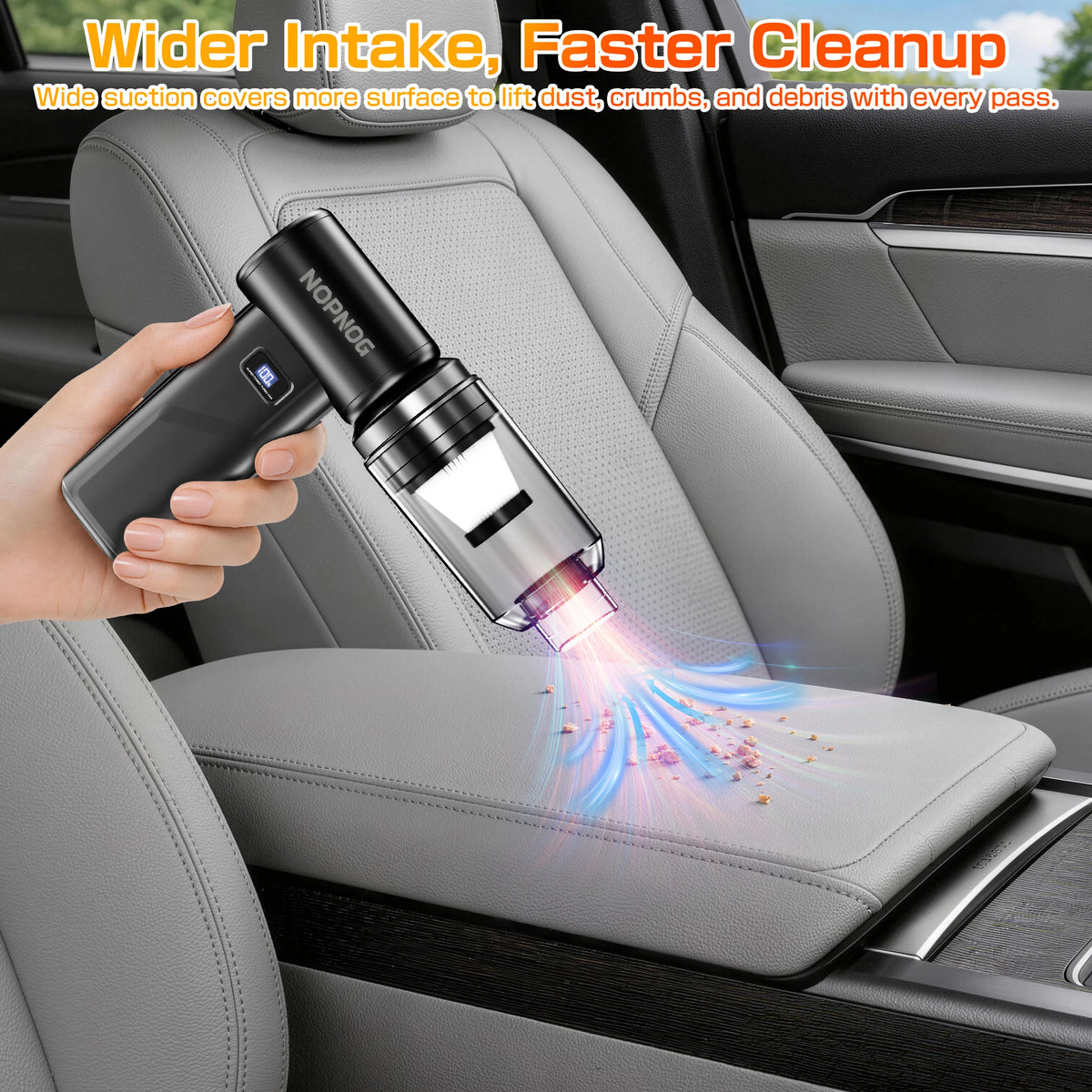 Car Vacuum Cleaner Air Duster Turbo Fan Air Blower Electric Dust Collector Cleaning Tools Hair Dryer Auto Accessories Universal for Home Outdoors Camping Truck Trailer RV