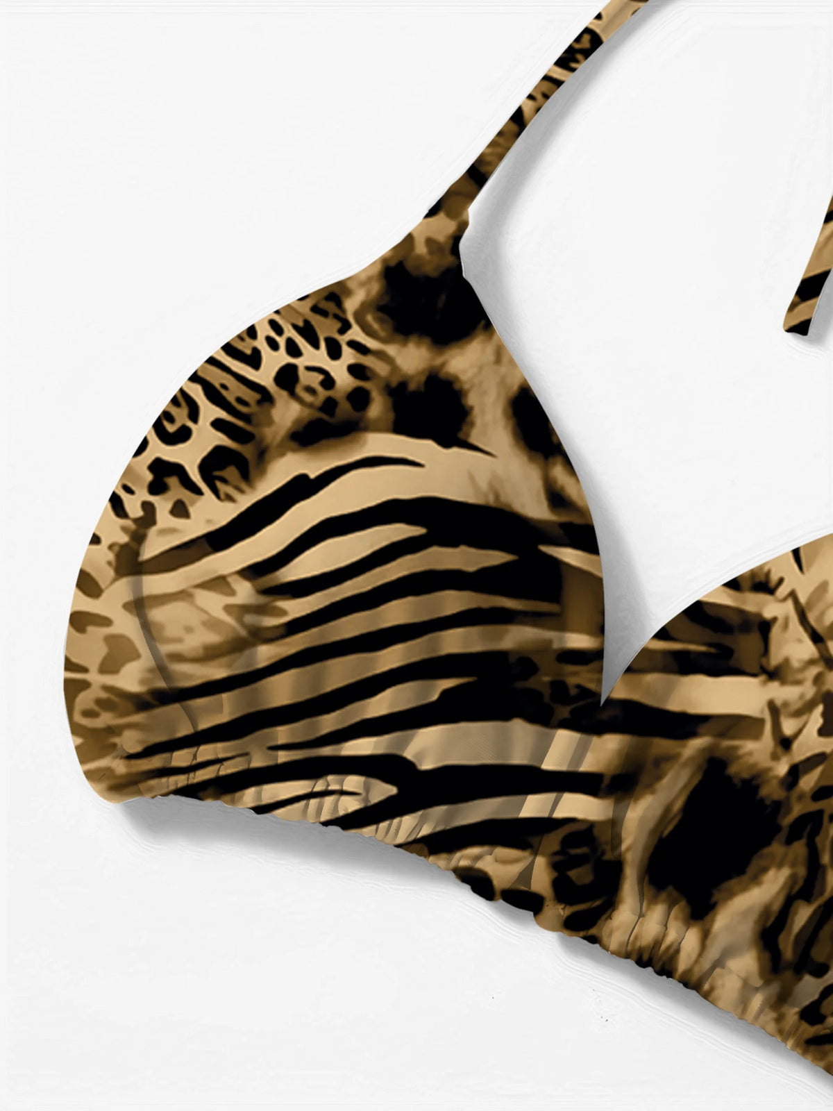 New Printed Hot-Selling Sexy and Fashionable Lace-Up Halter Neck Women's Two-Piece Bikini Swimsuit