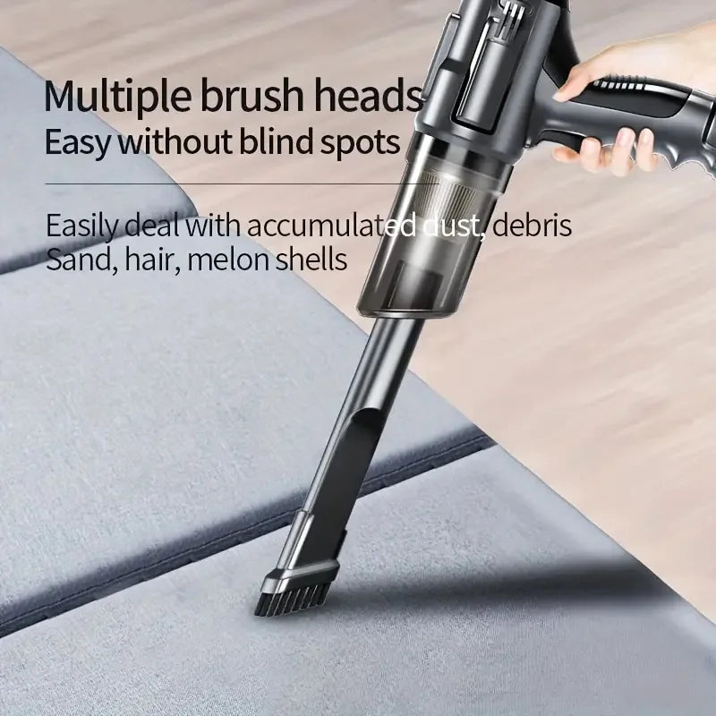 1 Wired Handheld Vacuum Cleaner, 12V Cigarette Lighter Power Supply, 100W High-Power Portable Car Mini Vacuum Cleaner