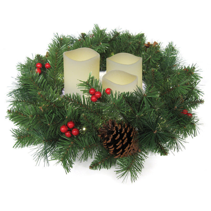 Unscented Flameless Candle with Metal Holder