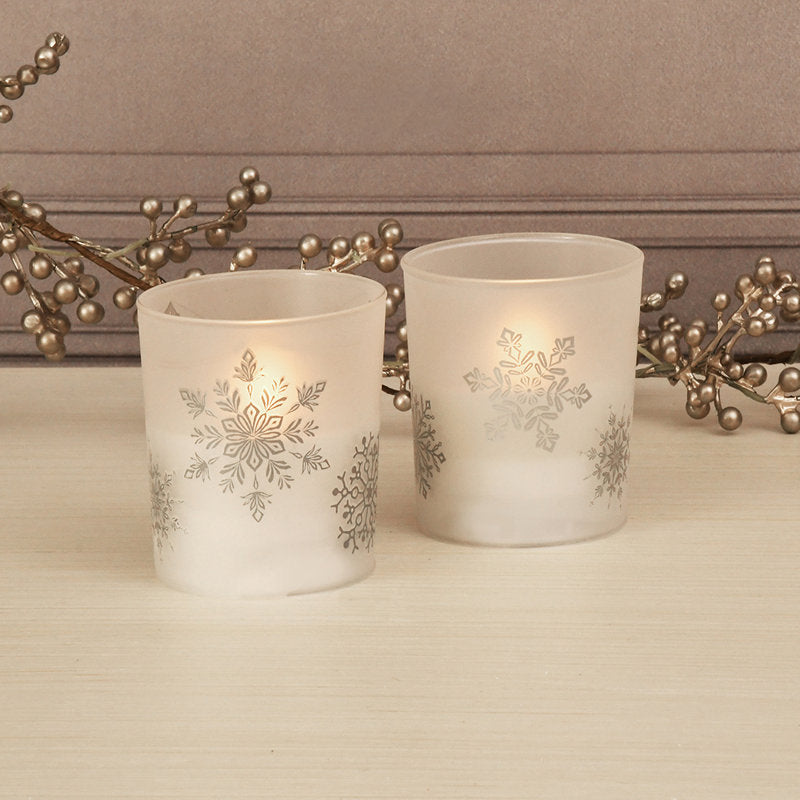 Unscented Flameless Candle with Glass Holder