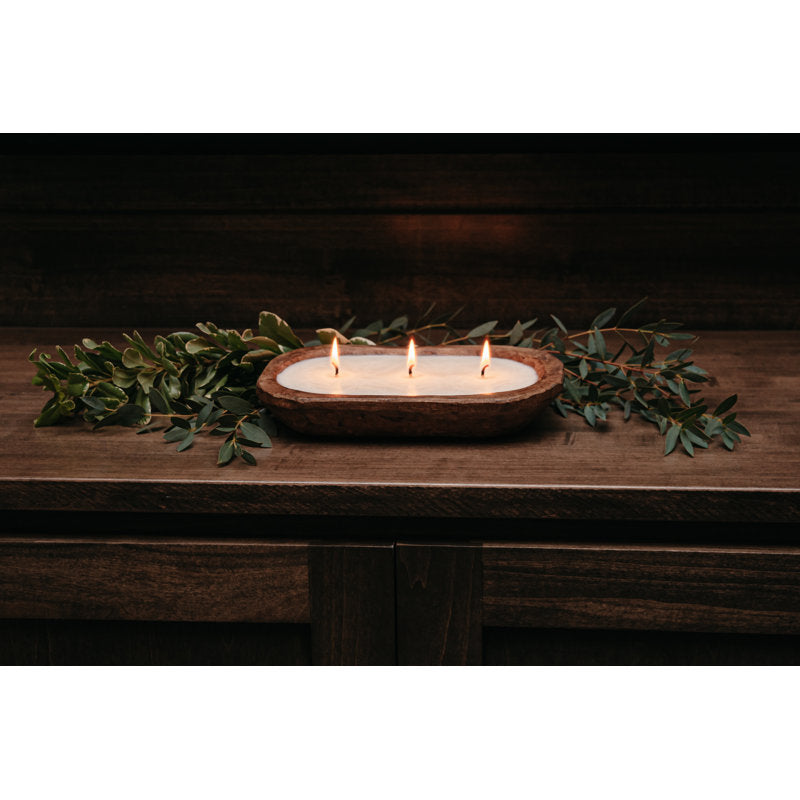 Woodland Chateau Scented Designer Candle with Wood Holder