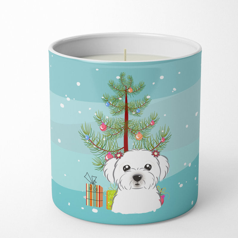 Pine / Christmas Tree Scented Jar Candle with Ceramic Holder