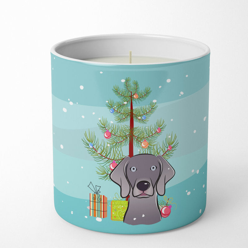 Pine / Christmas Tree Scented Jar Candle with Ceramic Holder