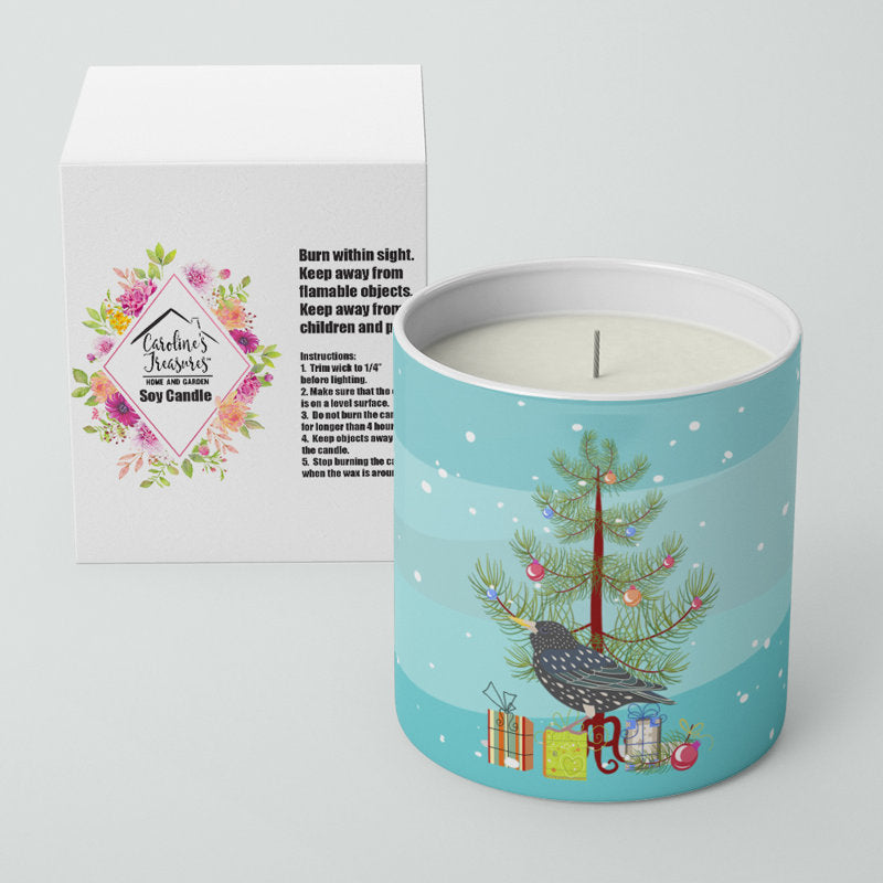 Pine/Christmas Tree Scented Jar Candle with Ceramic Holder