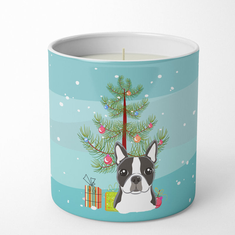 Pine / Christmas Tree Scented Jar Candle with Ceramic Holder
