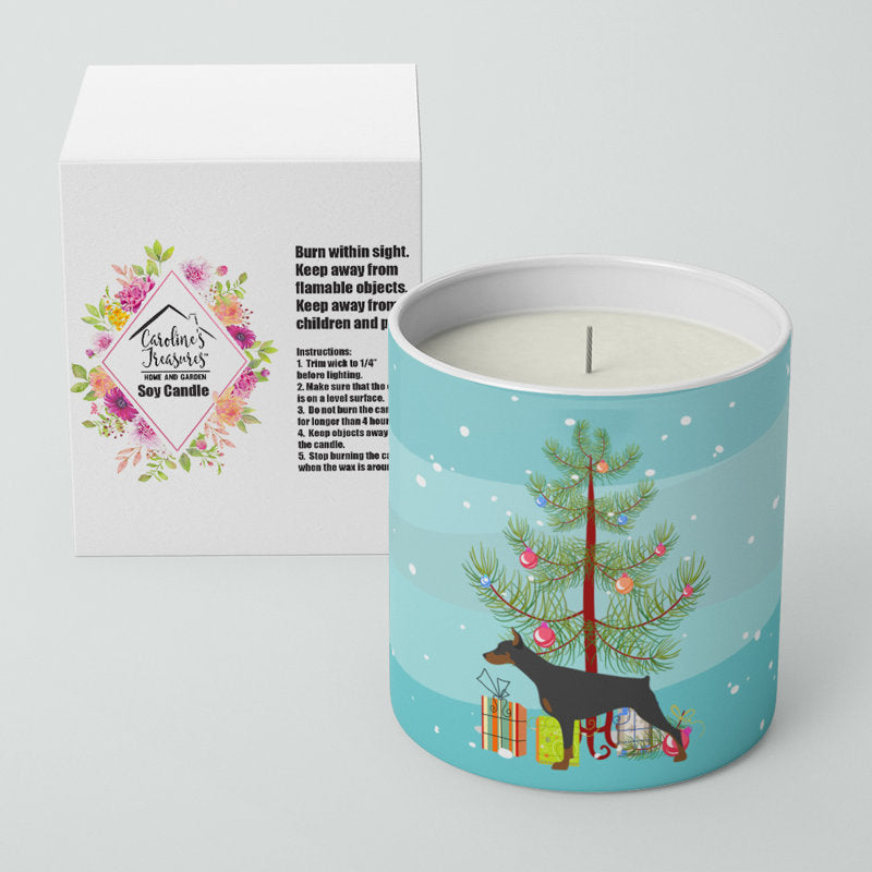 Pine/Christmas Tree Scented Jar Candle with Ceramic Holder