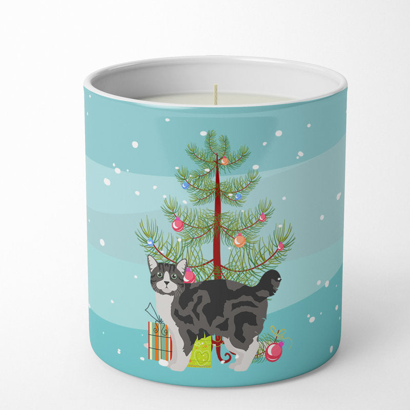 Pine / Christmas Tree Scented Jar Candle with Ceramic Holder