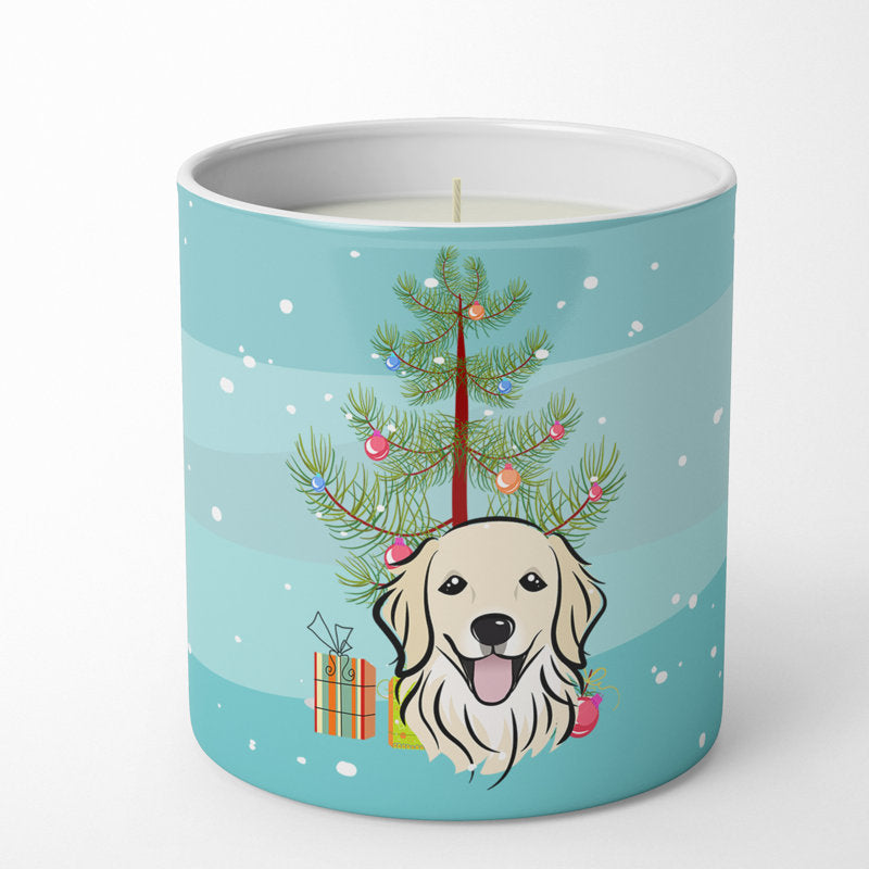 Pine / Christmas Tree Scented Jar Candle with Ceramic Holder