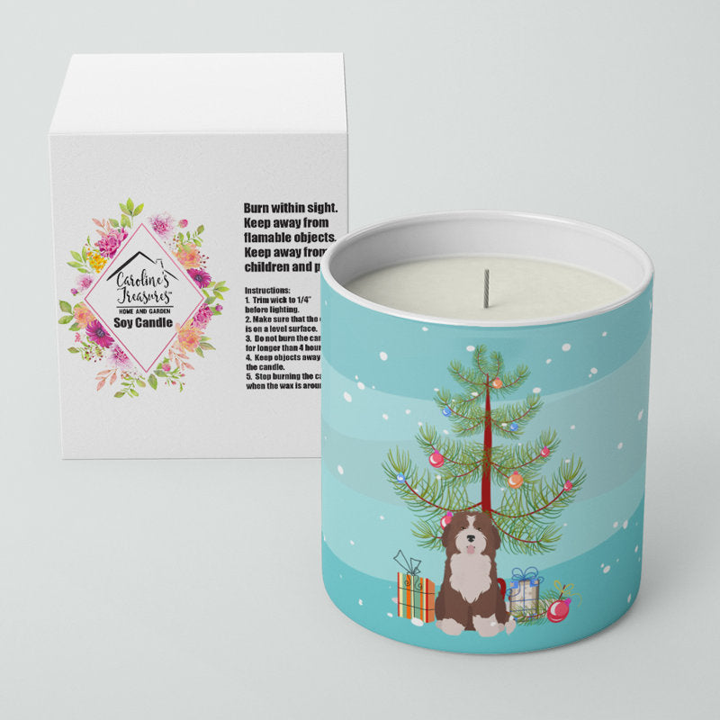 Pine/Christmas Tree Scented Jar Candle with Ceramic Holder
