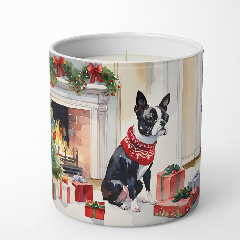 Pine/Christmas Tree Scented Jar Candle with Ceramic Holder