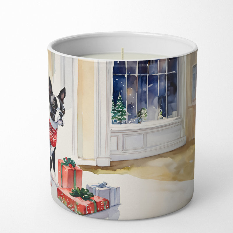 Pine/Christmas Tree Scented Jar Candle with Ceramic Holder