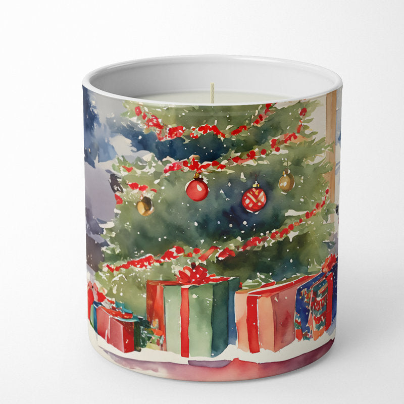 Christmas Tree Scented Tumbler Candle with Ceramic Holder