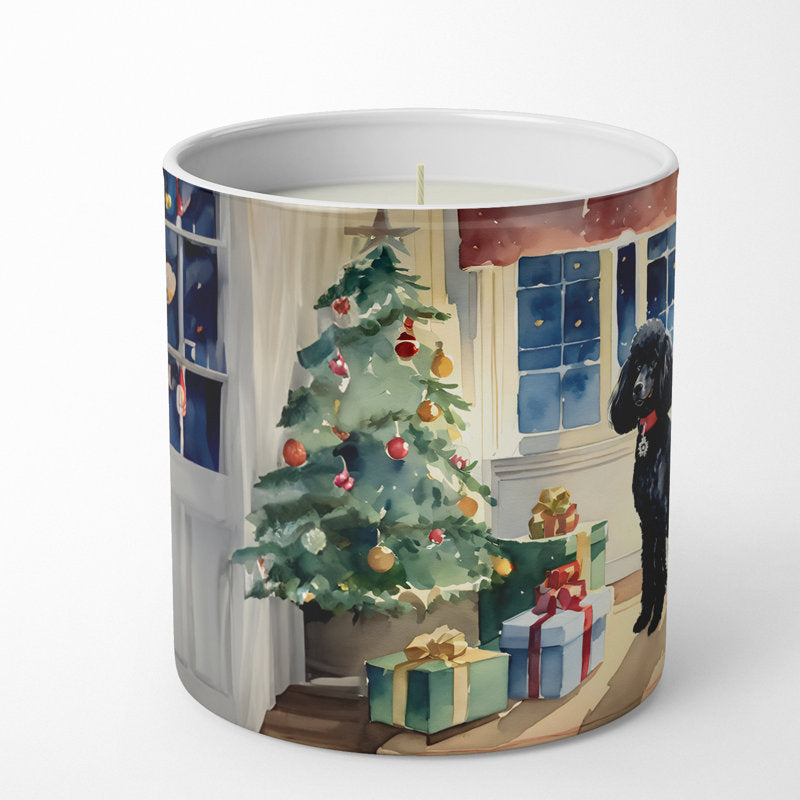 Pine / Christmas Tree Scented Jar Candle with Ceramic Holder