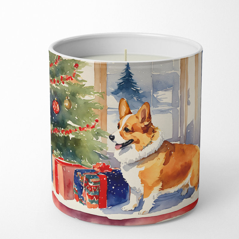Christmas Tree Scented Tumbler Candle with Ceramic Holder
