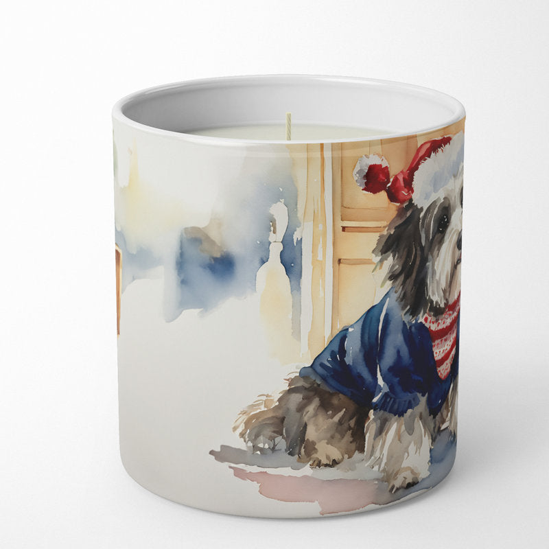 Christmas Tree Scented Tumbler Candle with Ceramic Holder