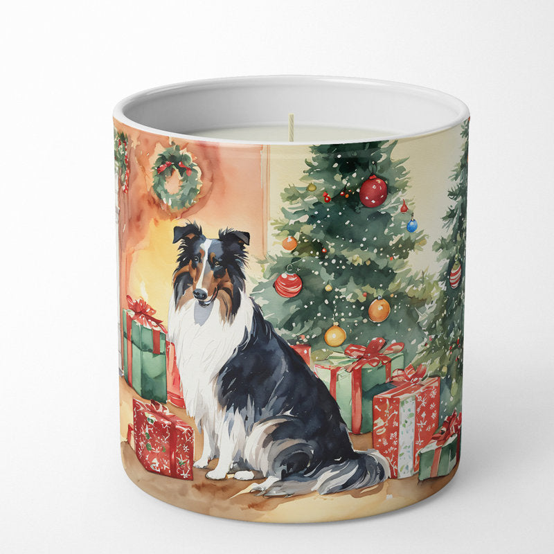 Christmas Tree Scented Tumbler Candle with Ceramic Holder