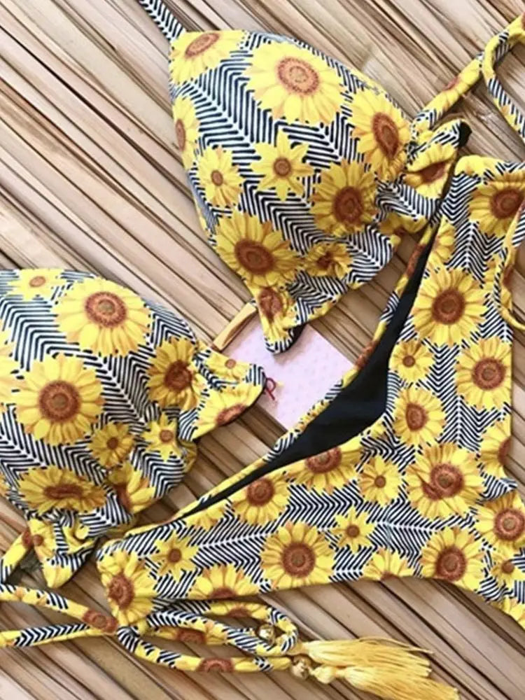 RUOTONGSEPT Sexy Print Bikinis Set Women Swimsuit Bandage Two-Piece Swimwear Brazilian Biquínis Beachwear Bathing Suit 2022