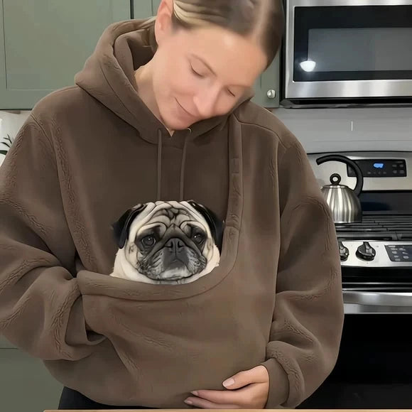 Sweatshirt Unisex Kangaroo Pocket Hoodie Loose Overhead Pet Outfit Color Sweatshirt Casual Wear for Cats And Dogs